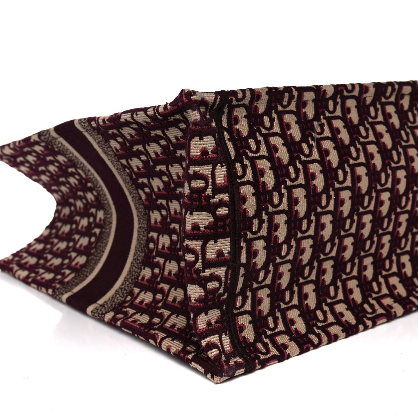 Oblique Large Book Tote Burgundy Multicolor