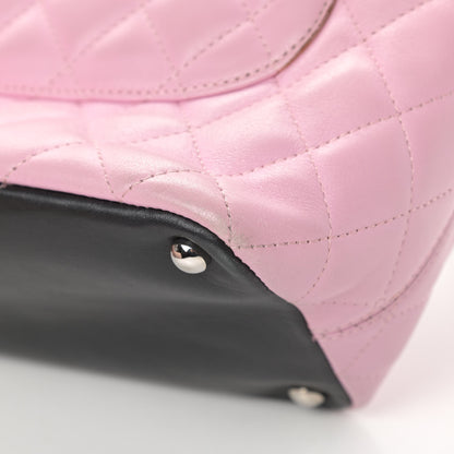Chanel Calfskin Quilted Medium Cambon Tote Pink Black 11 of 16