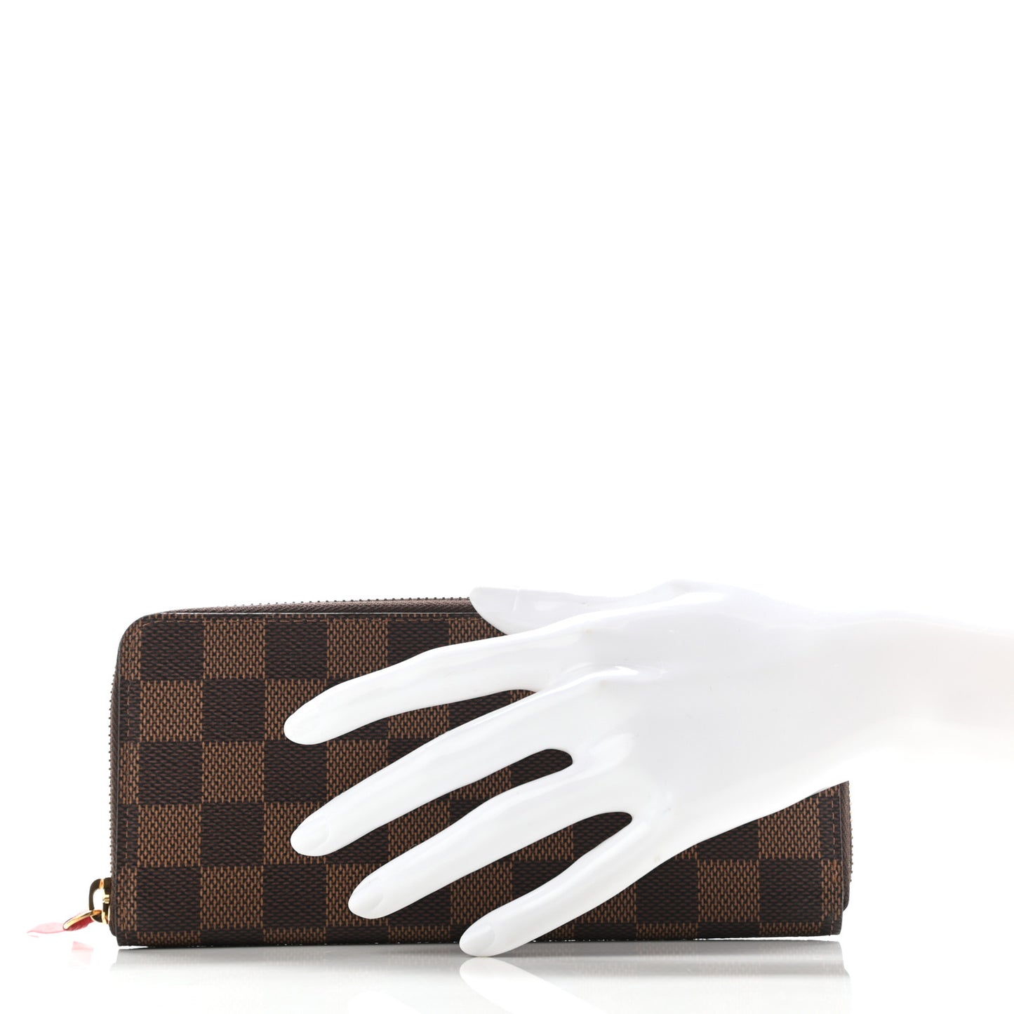Damier Ebene Clemence Wallet Cherry