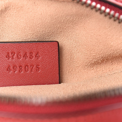 Gucci Calfskin Matelasse GG Marmont Belt Bag 85 34 Hibiscus Red 10 of 10