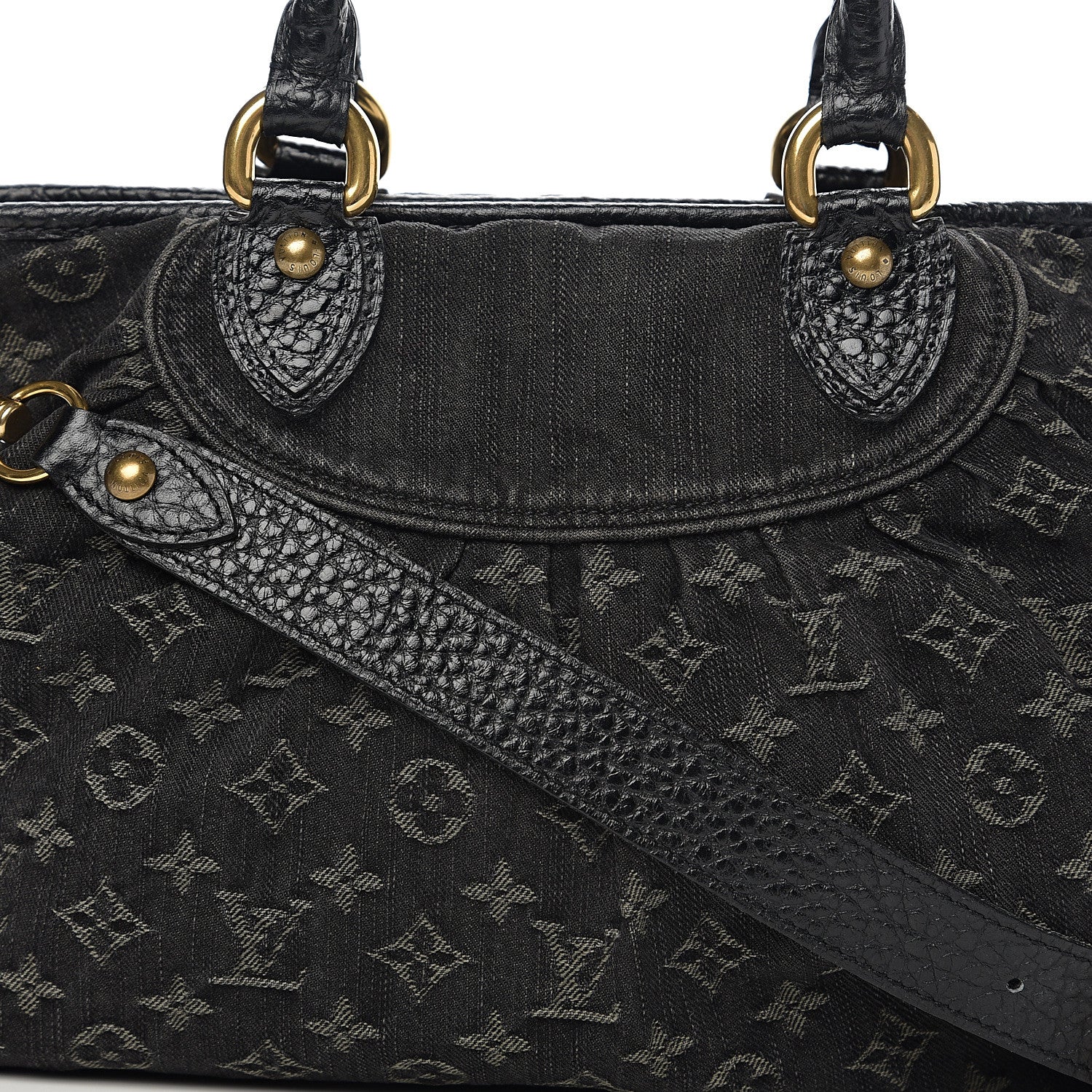 Louis Vuitton Denim Neo Cabby MM Black 8 of 10