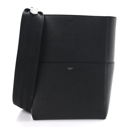 Celine Soft Grained Calfskin Sangle Bucket Bag Black 1 of 10