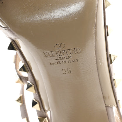 Valentino Garavani Patent Nappa Rockstud Ankle Strap 100mm Pumps 39 Poudre 7 of 9
