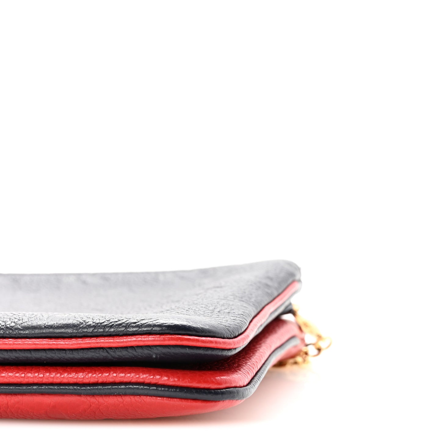 Empreinte Double Zip Pochette Marine Rouge