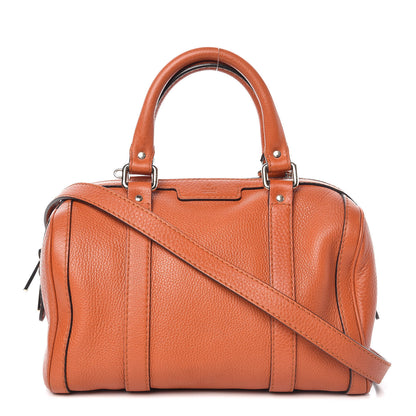 Gucci Pebbled Calfskin Small Boston Orange 1 of 17
