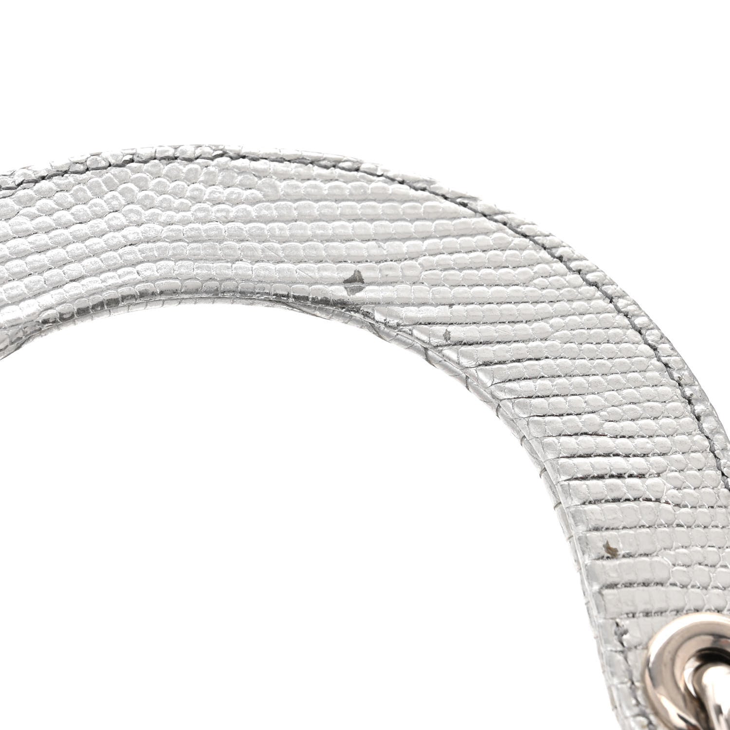 Christian Dior Metallic Lizard Mini Lady Dior Silver 13 of 17