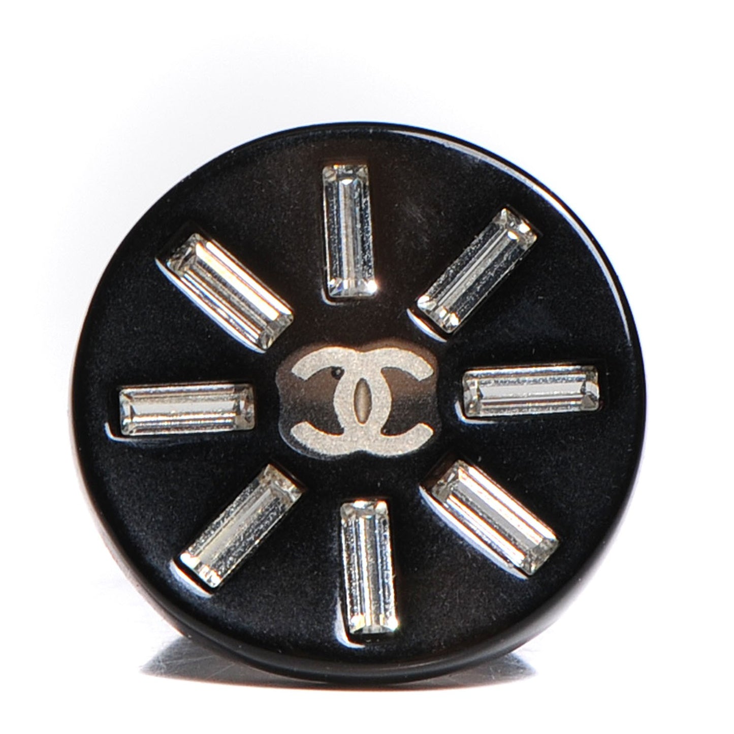 Resin Crystal CC Ring 54 6.75 Black