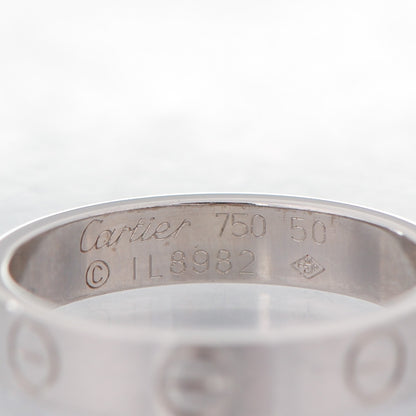 Cartier 18K White Gold 4mm LOVE Wedding Band Ring 50 5.25 4 of 4