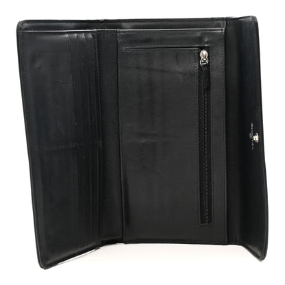 Chanel Caviar Sevruga Long Flap Wallet Black 5 of 12