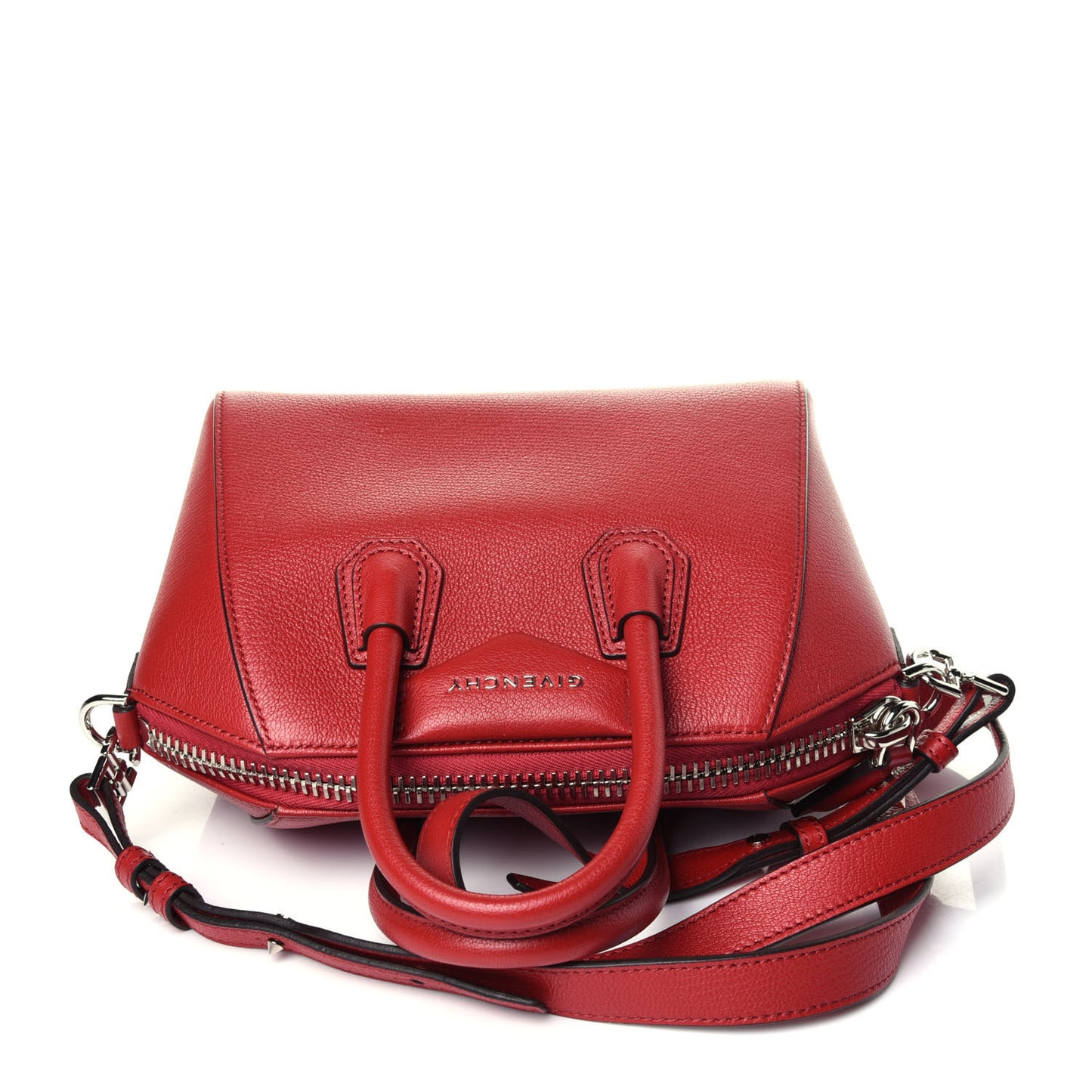 Sugar Goatskin Mini Antigona Medium Red