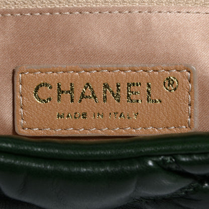 Chanel Lambskin Bubble Quilt Flap Green 6 of 8