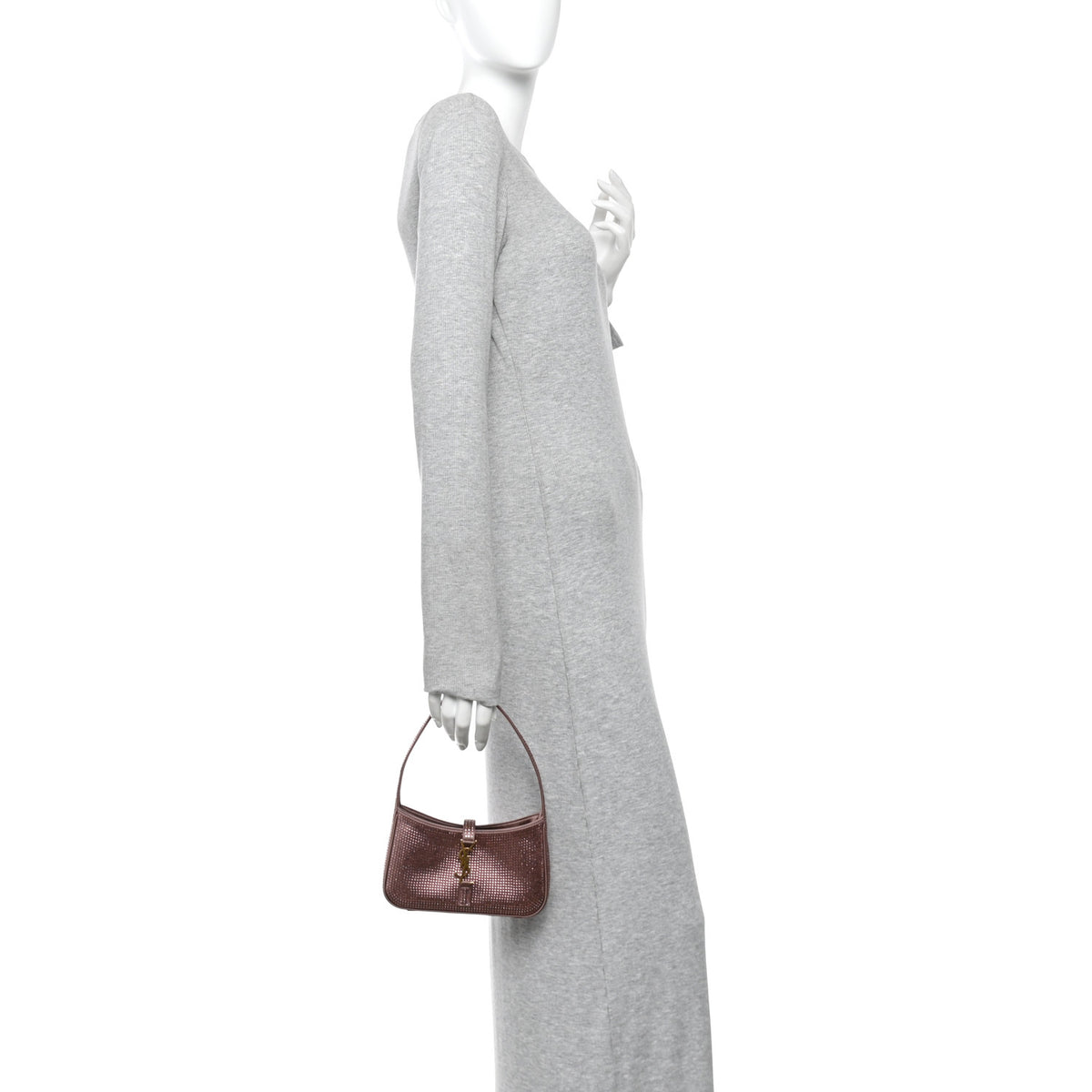Satin Crystal Le 5 A 7 Mini Hobo Elderberry