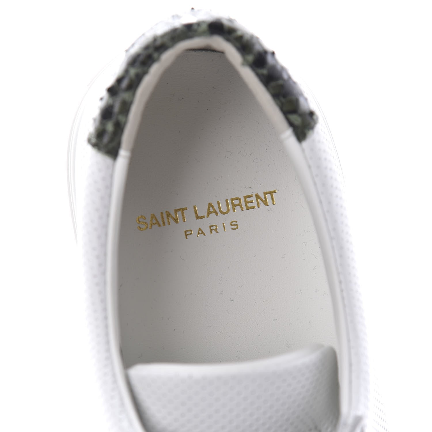 Saint Laurent Perforated Calfskin Andy Low Top Sneakers 39 White 7 of 8