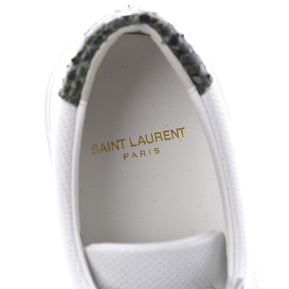 Saint Laurent Perforated Calfskin Andy Low Top Sneakers 39 White 7 of 8