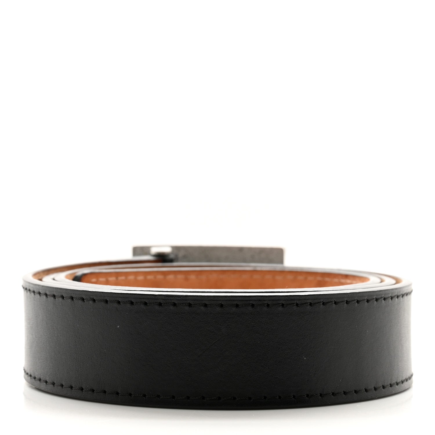 Louis Vuitton Calfskin Jeans Belt 90 36 Black 2 of 6
