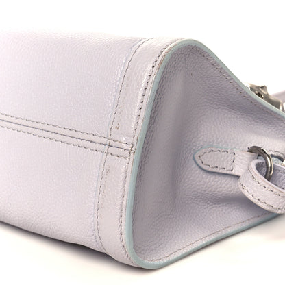 Alexander McQueen Pebbled Calfskin Mini Skull Padlock Zip Around Tote Lavender 10 of 11