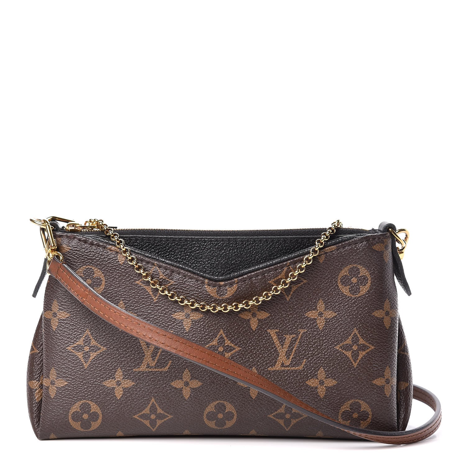 Louis Vuitton Monogram Pallas Clutch Black 1 of 12