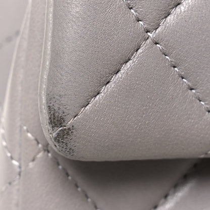 Chanel Lambskin Quilted Mini Rectangular Flap Grey 12 of 12