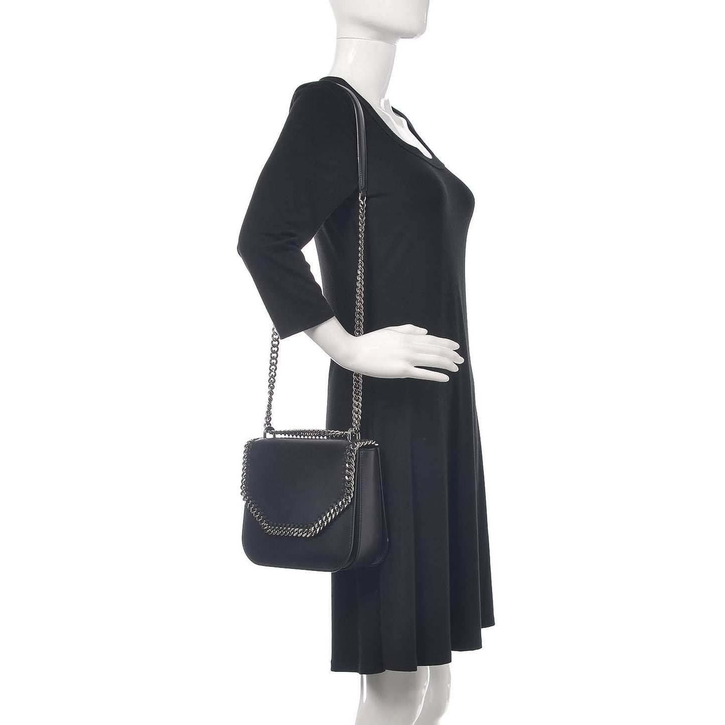 Eco Alter Nappa Medium Falabella Box Shoulder Bag Black