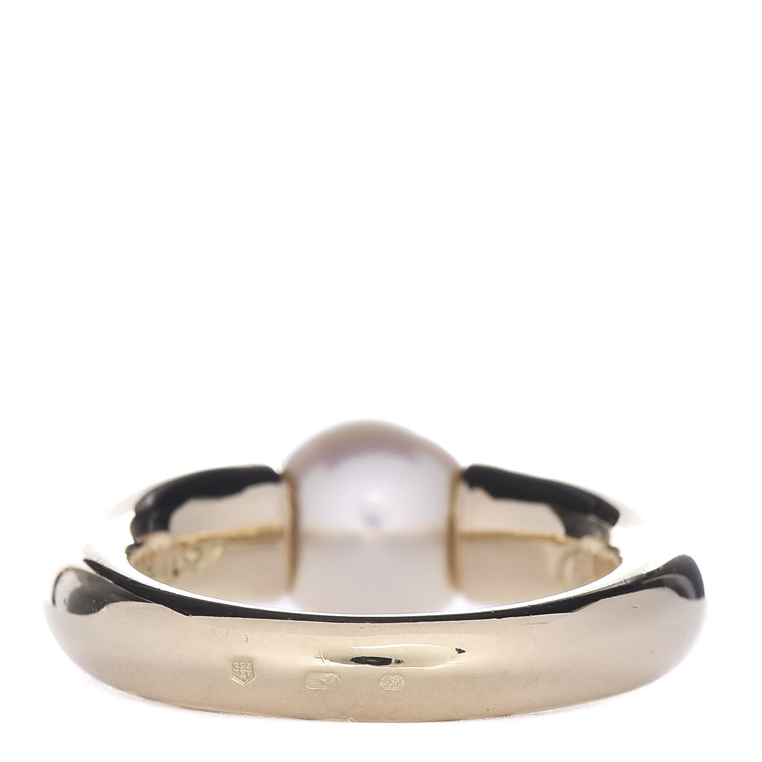 Cartier 18K Yellow Gold Pearl 8mm Cocktail Ring 47 4 4 of 8