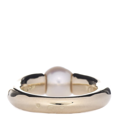 Cartier 18K Yellow Gold Pearl 8mm Cocktail Ring 47 4 4 of 8