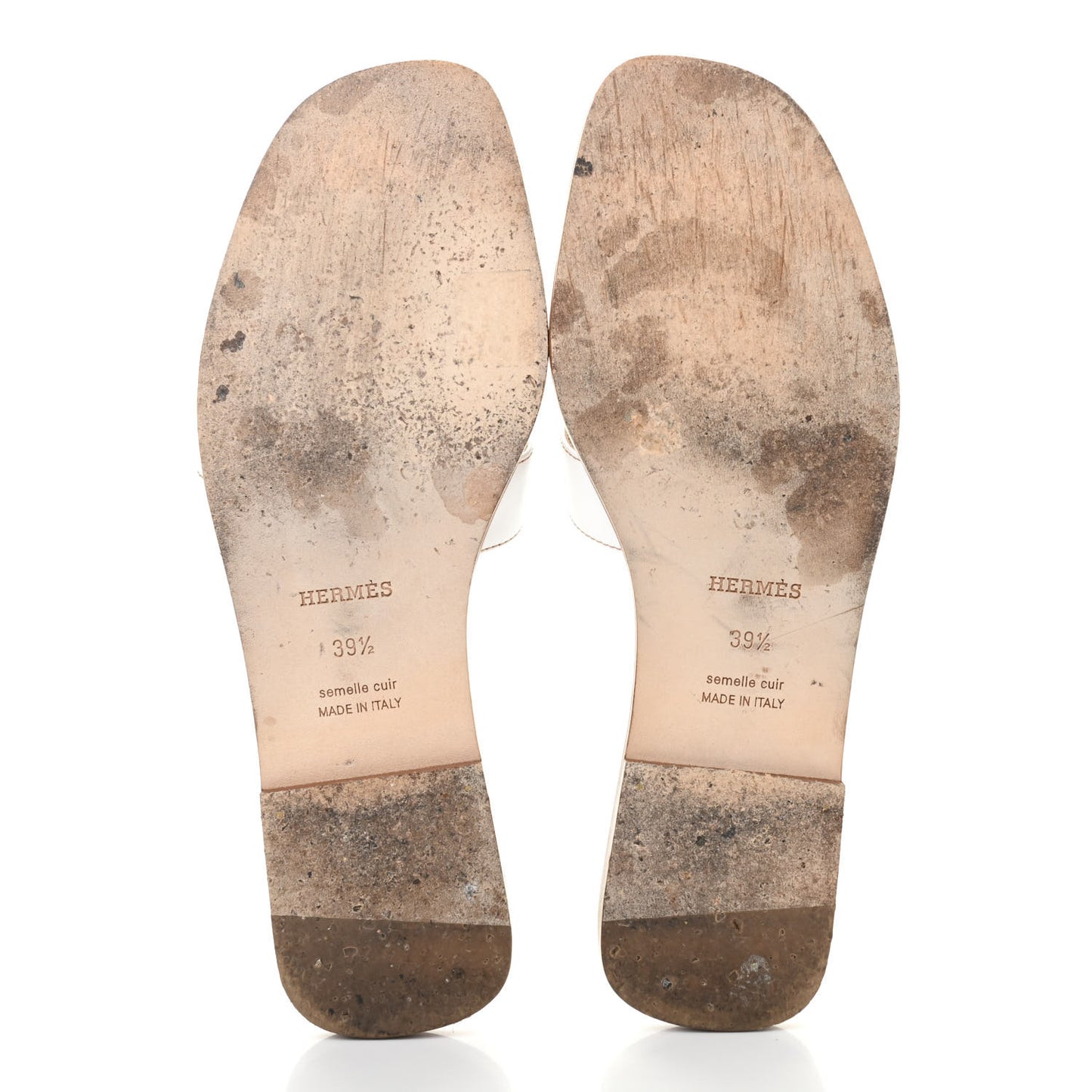 Box Calfskin Oran Sandals 39.5 White