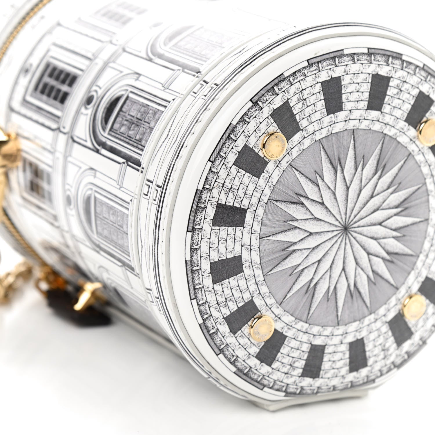 Louis Vuitton X FORNASETTI Calfskin Architettura Cannes Black White 7 of 8