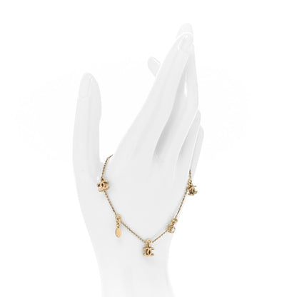 Chanel Crystal Charm CC Bracelet Gold 2 of 5