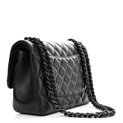 Chanel Lambskin Quilted Jumbo Double Flap So Black 2 of 11
