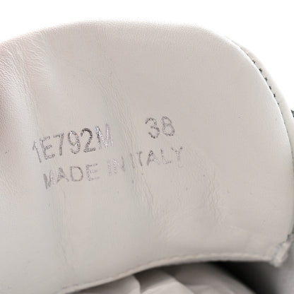 Prada Vitello Sport Spazzolato Rois Triangle Logo Womens Downtown Low Top 30mm Sneakers 38 White Green 9 of 11