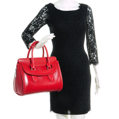Alexander McQueen Leather Small Heroine Bag Red 2 of 9