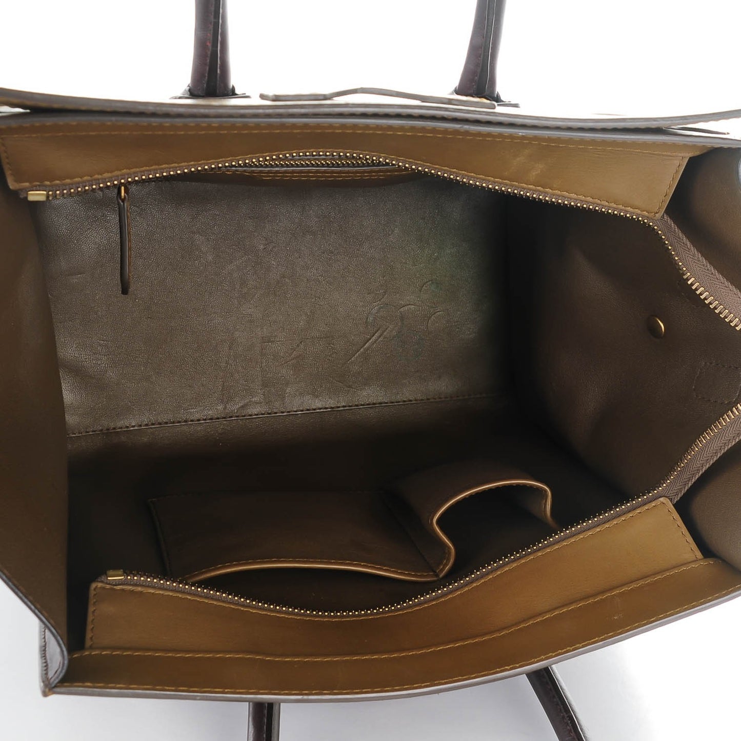Smooth Calfskin Mini Tri-Color Luggage Rust