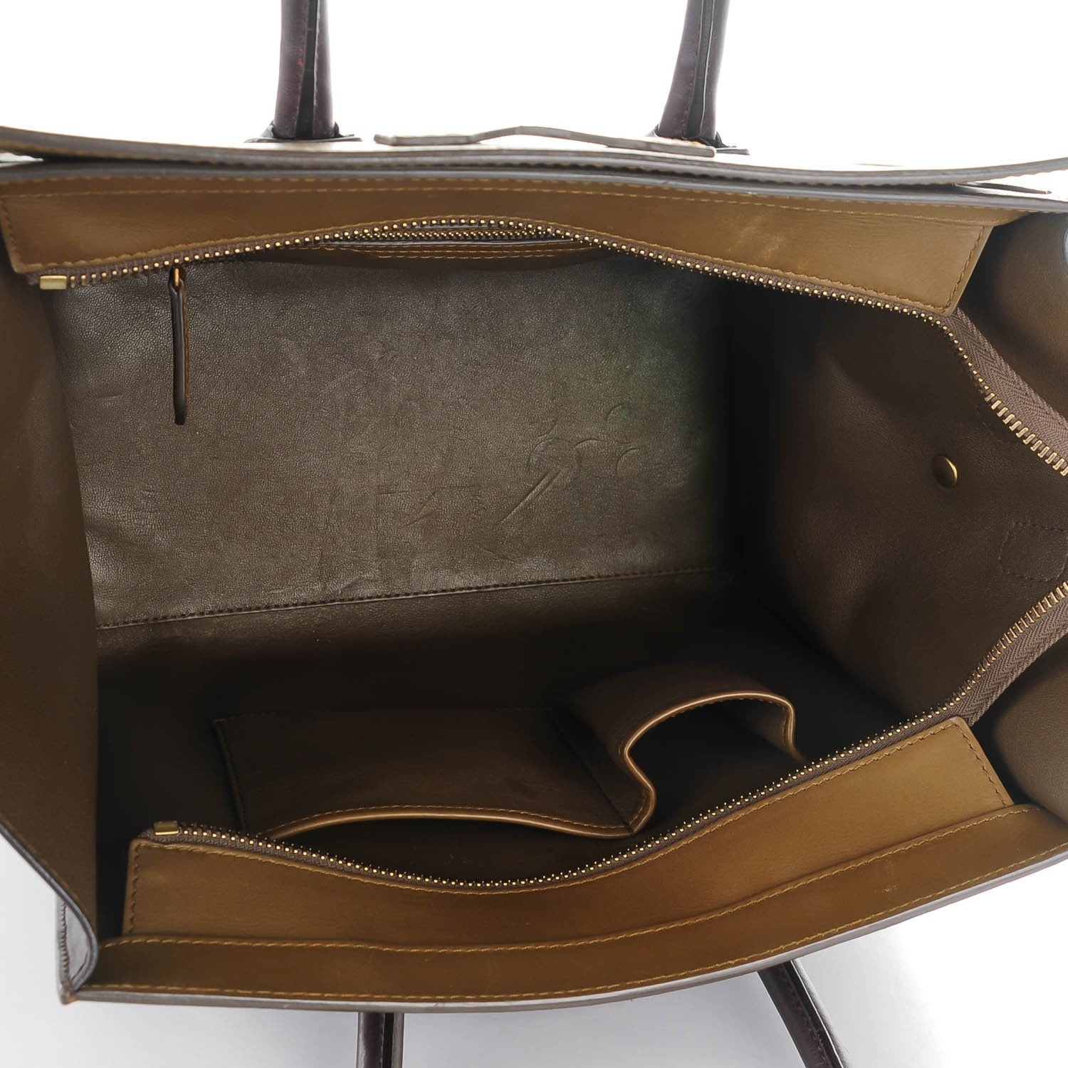 Celine Smooth Calfskin Mini Tri-Color Luggage Rust 5 of 6