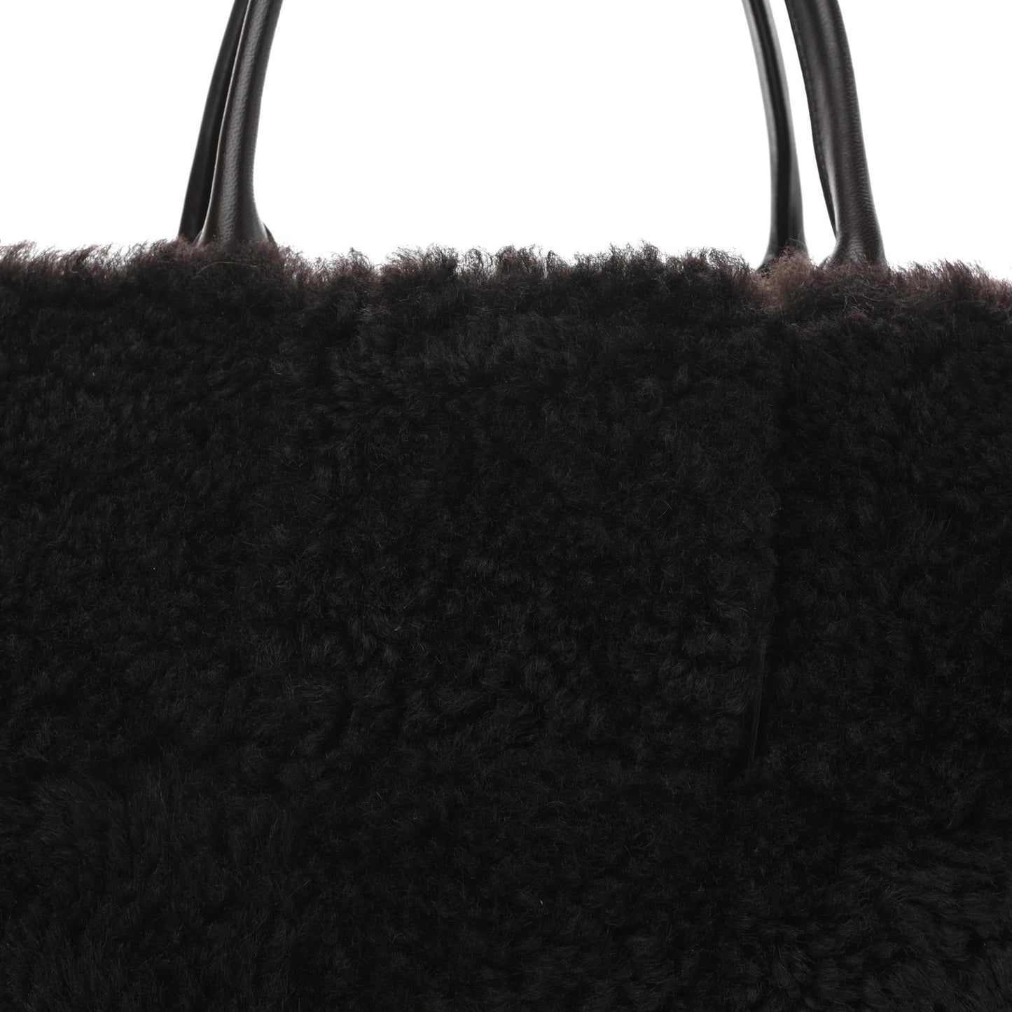 Shearling Intrecciato Arco Tote Fondant