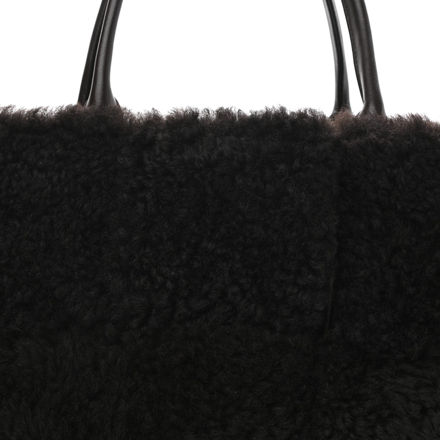 Bottega Veneta Shearling Intrecciato Arco Tote Fondant 8 of 10