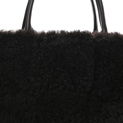 Bottega Veneta Shearling Intrecciato Arco Tote Fondant 8 of 10