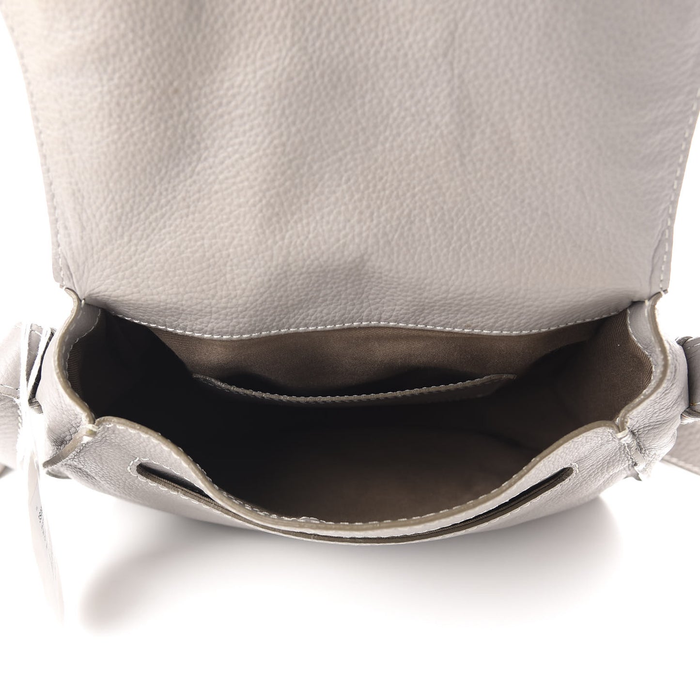 Calfskin Medium Marcie Round Crossbody Bag Cashmere Grey