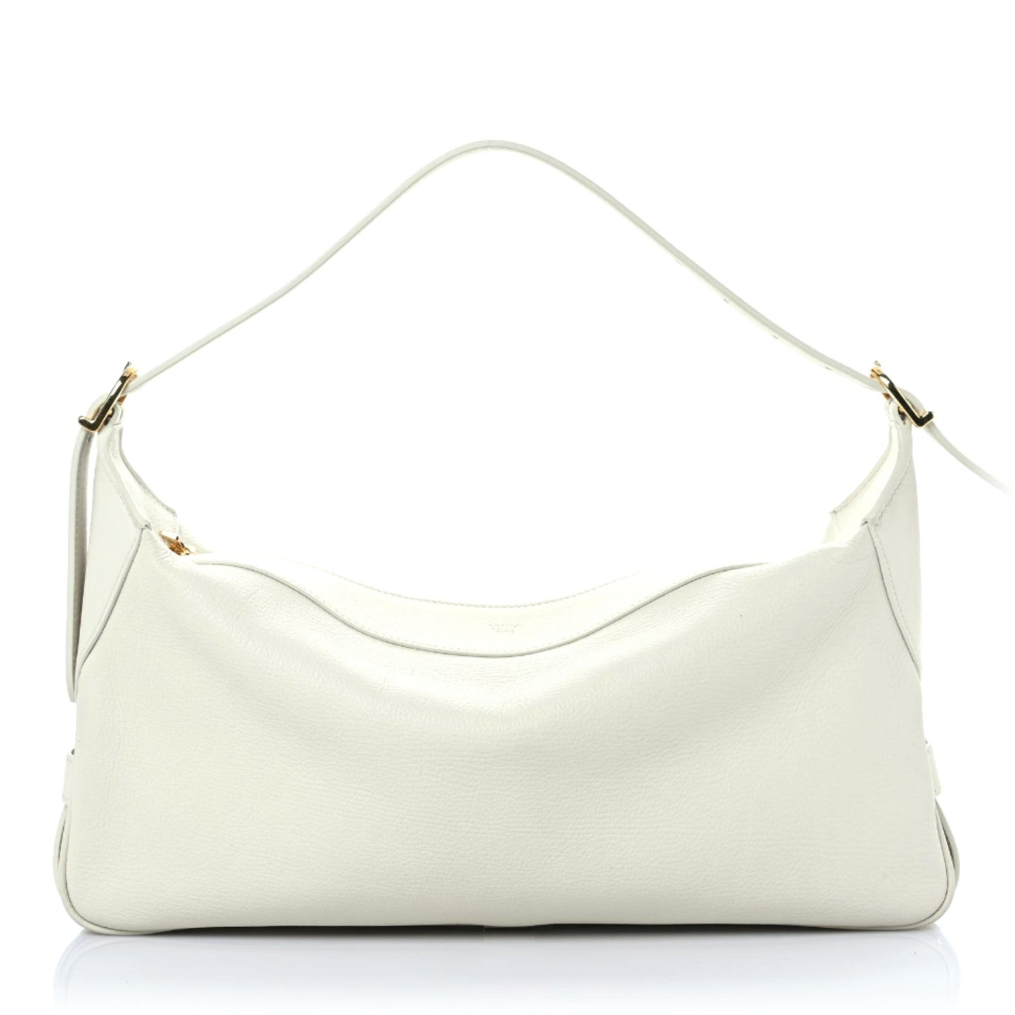 Supple Calfskin Medium Romy Shoulder Bag White
