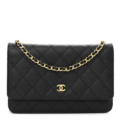 Chanel Caviar Quilted Wallet on Chain WOC Black 1 of 13