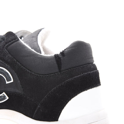 Chanel Lycra Womens CC Sneakers 38.5 Black 6 of 13