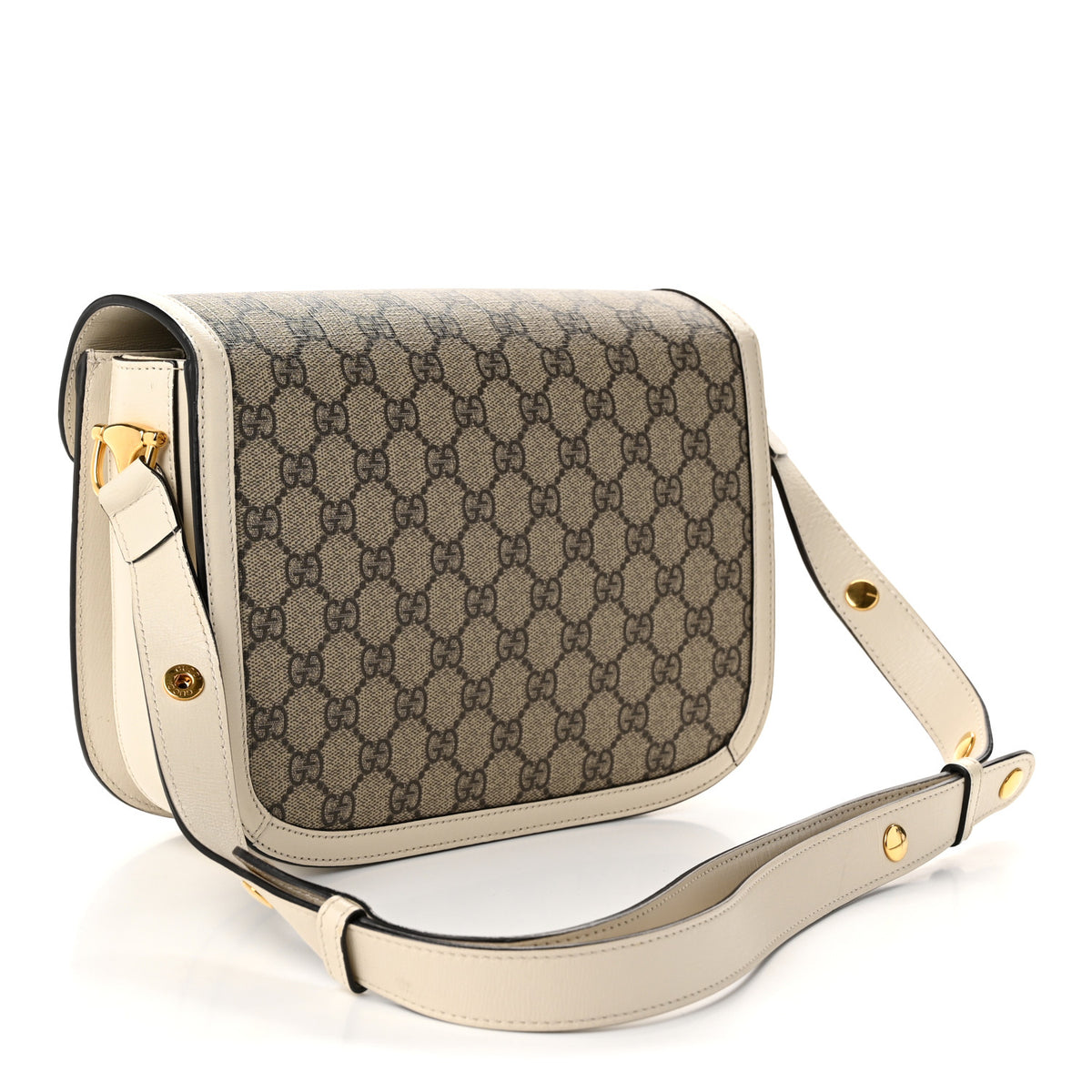 Gucci GG Supreme Monogram Horsebit 1955 Shoulder Bag Beige Mystic White 4 of 19