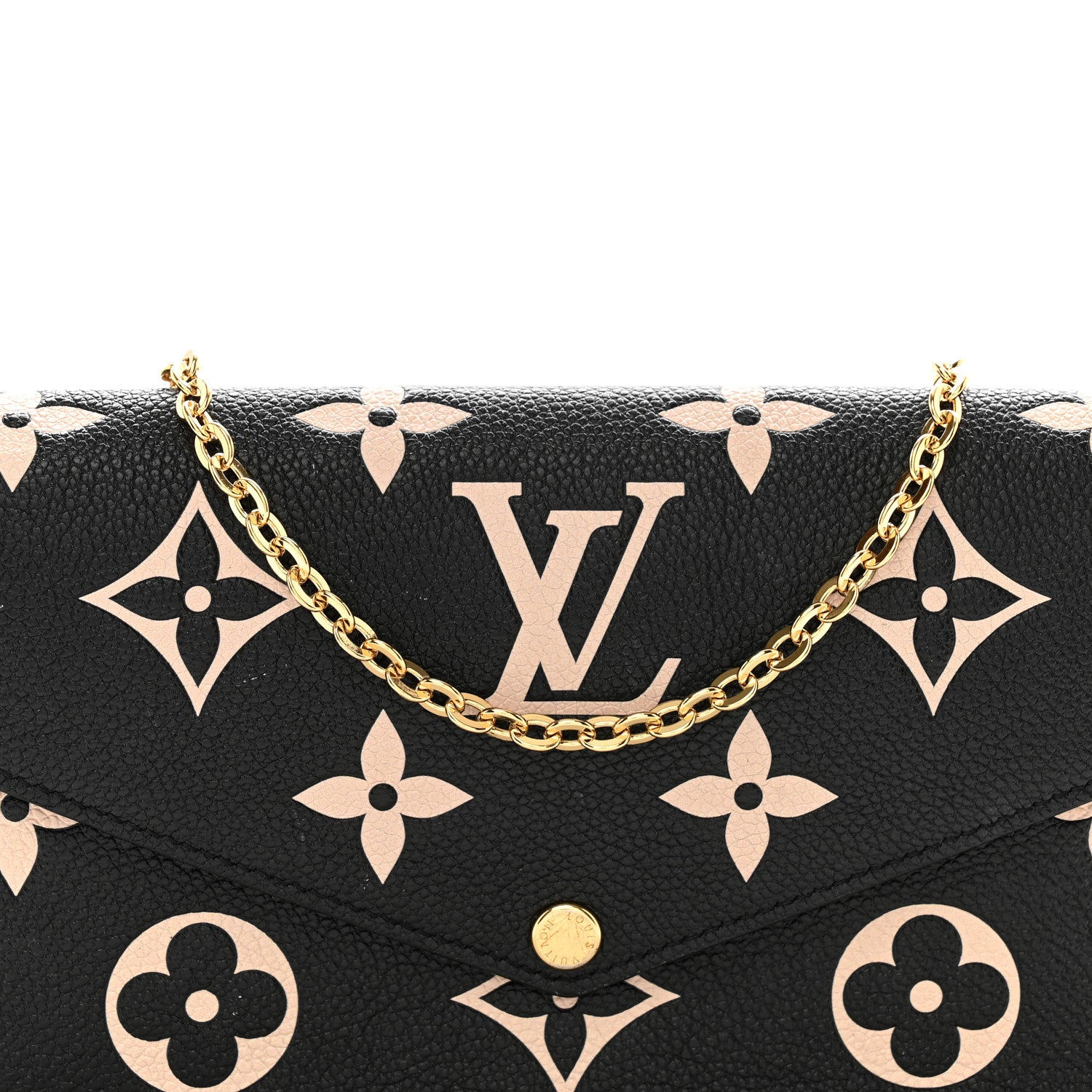Louis Vuitton LOUIS VUITTON Empreinte Monogram Giant Felicie Pochette Black Beige 7 of 14