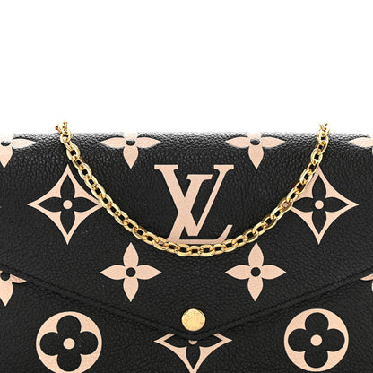 Louis Vuitton LOUIS VUITTON Empreinte Monogram Giant Felicie Pochette Black Beige 7 of 14