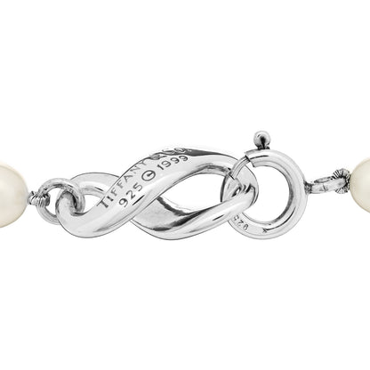 Tiffany Sterling Silver Pearl Figure 8 Bracelet 3 of 4