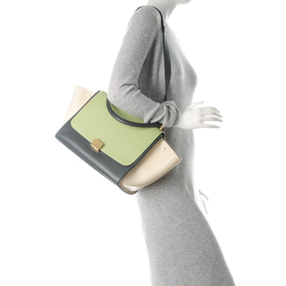 Celine Smooth Calfskin Medium Tri-Color Trapeze Pistachio 2 of 8