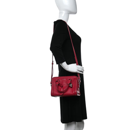Alexander McQueen Calfskin Mini Skull Padlock Zip Around Tote Red 2 of 10
