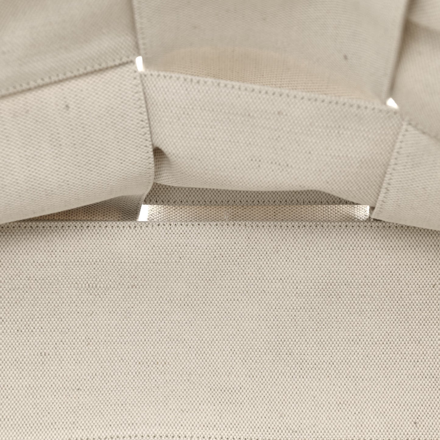 Canvas Intrecciato Large Arco Tote Beige Black