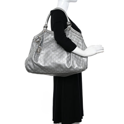 Gucci Guccissima Large Sukey Tote Silver 2 of 16