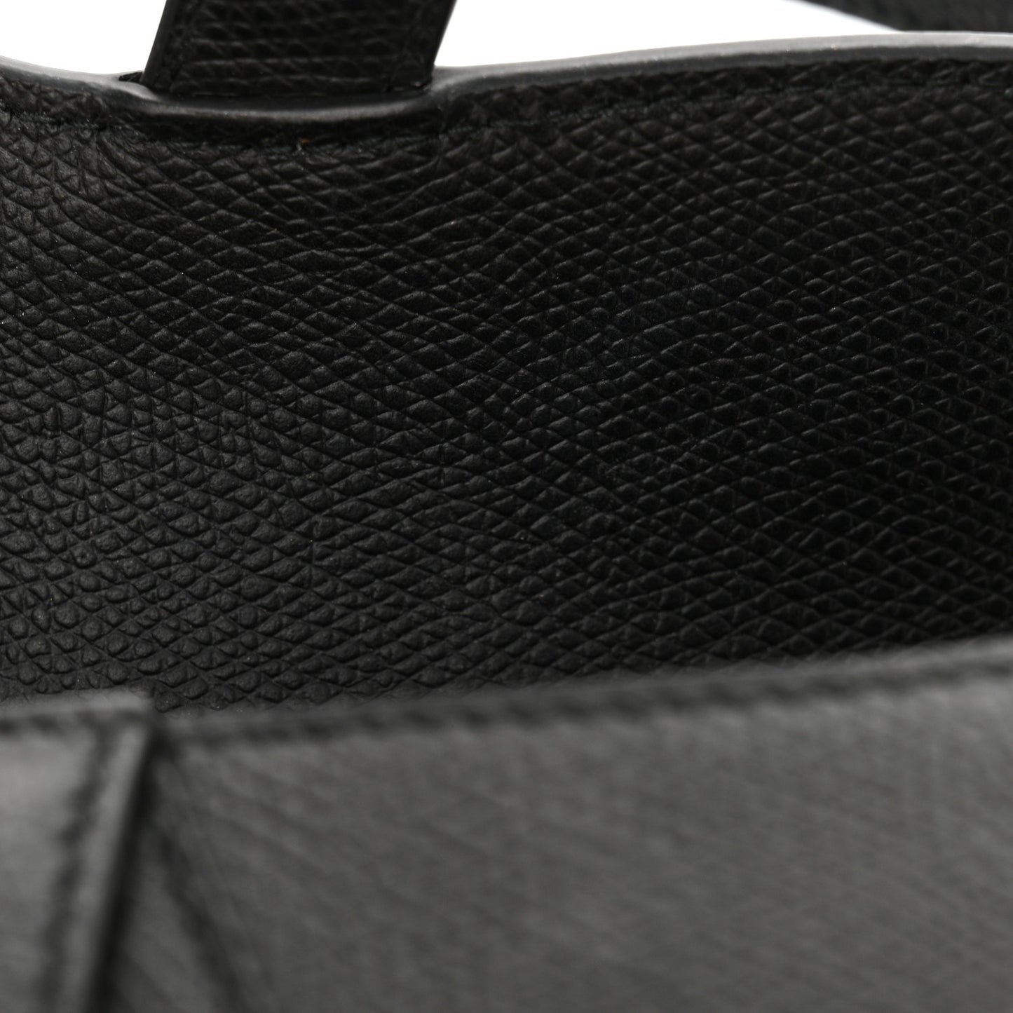 Grained Calfskin Mini Saddle Bag Black