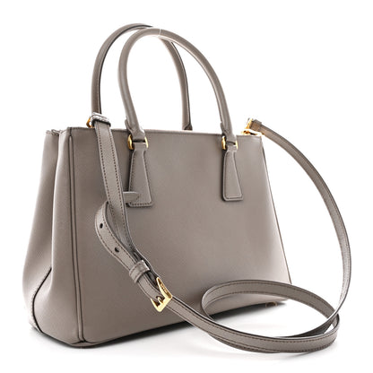 Prada Saffiano Small Galleria Double Zip Tote Argilla 3 of 12